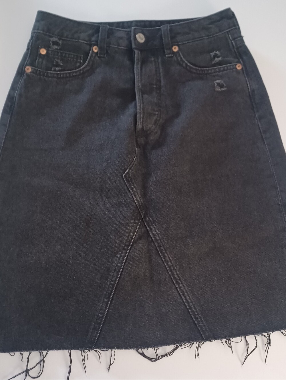 & Denim By H&M Blk Pencil Skirt Sz 4